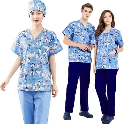 Unisex nursing scrubs Workwear split suit women scrubs Laboratory uniform scrub uniform High temperature sterilizable clothing