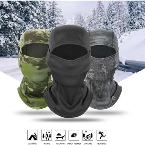 Winter Windproof Cycling Cap Warm Fleece Cycling Camouflage Headwear Hats Scarf Men Women Outdoor Running Skiing Sport Caps
