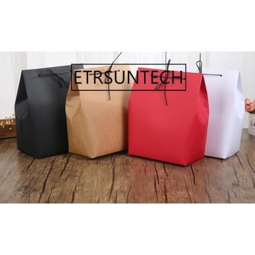 300pcs/lot Fashion Gift Box Underwear Box Special Paper Carton Leather Rope Gift Box For Festival Party Supplies 18x11.5x24.5cm