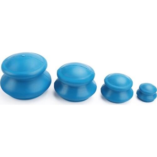 4Pcs Rubber Cupping Device Manual Suction Cupping Physiotherapy Therapy Kit Cup Silicone Cups Health Care Body Massager Fitness