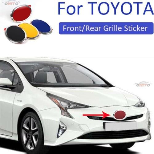 Car Styling ABS Front Grille Sticker Rear Trunk Boot Emblem Covers For Carolla Camry Reiz Sienna prius Land Cruiser Rav4