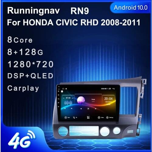 4G LTE Android 10.1 Fit HONDA CIVIC right hand 2008 - 2010 2011 Multimedia Stereo Car DVD Player Navigation GPS Radio
