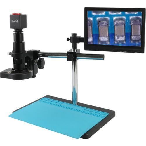 1080P SONY IMX307 HDMI VGA Industrial Digital Video Microscope Camera +FHD 160X Zoom C-mount Lens+144 LEDLight For PCB Soldering