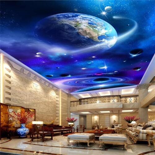 Beibehang Custom photo wallpaper mural HD universe starry earth Living room sofa 3D floor zenith papel pintado 3d wallpaper