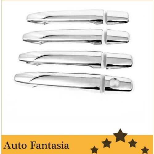Flexible chrome trim Chrome Door Handle Cover for Mitsubishi Challenger / Pajero Montero Sport 09-12-Free Shipping