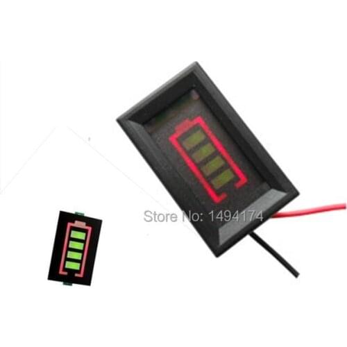 WQScosea Q8S-123 12V Acid Lead Batteries Battery Percentage Indicator Capacity Red Green Dual Colors Display Led Tester Meter