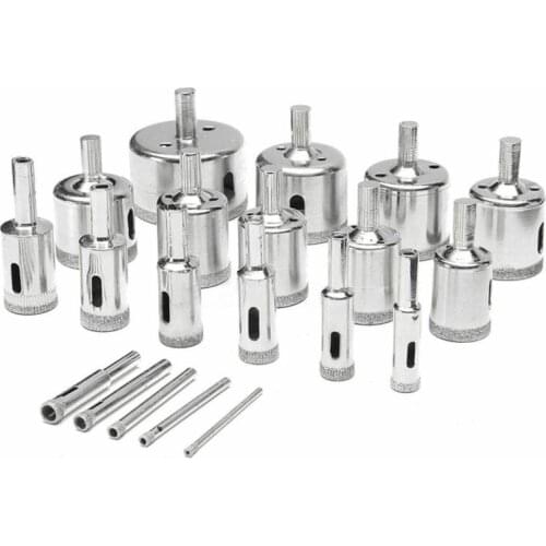 3mm-50mm Diamond Coated Drill Bit Set Diamond Tools Hole Saw Use for Glass Ceramic Marble Tile Granite DIY Tool Accessories