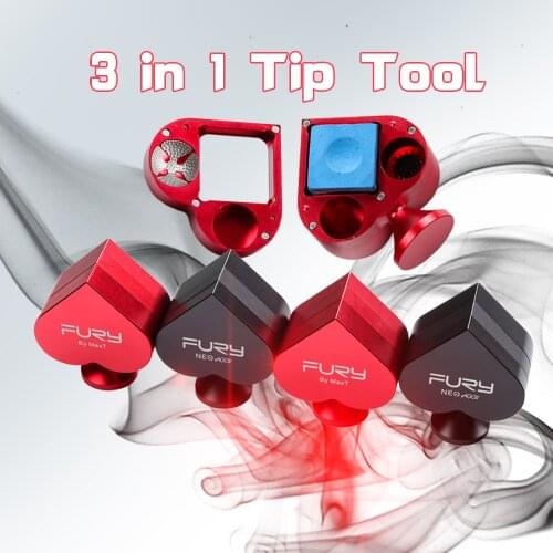 New Fury Magnetic Heart-shaped Chalk Holder 3 in 1 Chalk Holder Tip Shaper Light Professional Fashion Billiard Accessories