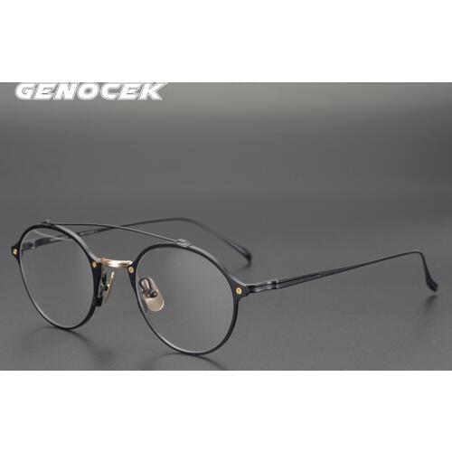 Vintage Pure Titanium Pilot Glasses Frame Men Women Luxury Myopia Optical Prescription Eyeglasses Frames Eyewear Gafas Oculos