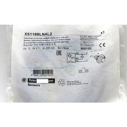 Genuine M18 inductive proximity switch embedded XS118BLNAL2 NPN NO shielded