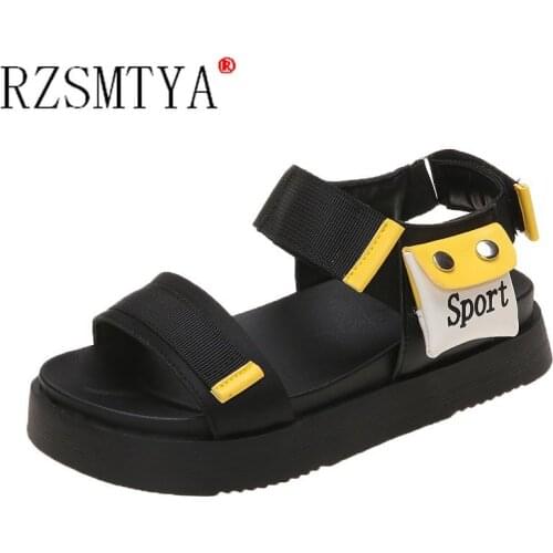 Casual Flat Beach Small Pocket Sandals Women Summer Open Toe Sport Platform Sandals Woman Rubber Non Slip Sapatos De Mujer