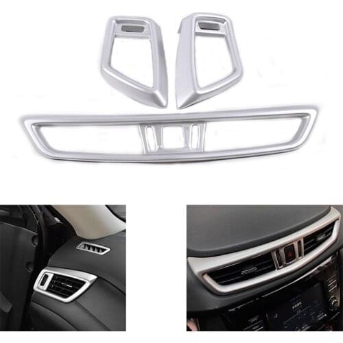 Car Carbon Fiber AC Vent Center Air Conditioning Outlet Cover Trims for Nissan Qashqai J11 X-Trail T32 Car Accessories