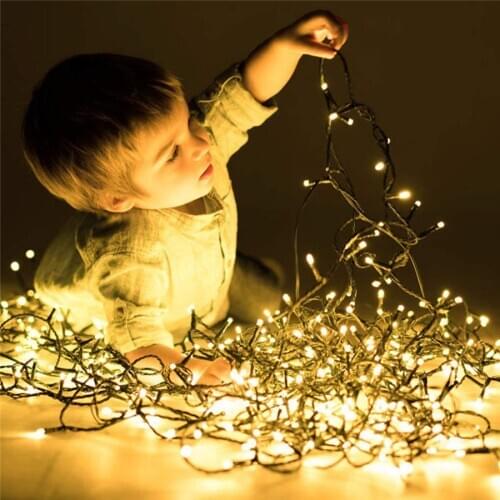 Black Wire Christmas String Lights 10M 50M 100M Led String Fairy Light 8 Modes Christmas Garland Light For Wedding Party Holiday