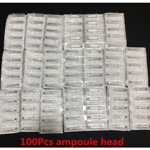 Free shipping 100pcs 0.3MLSyringe Ampoule head for hyaluron gun hyaluronic pen High Pressure wrinkle removal water syringe