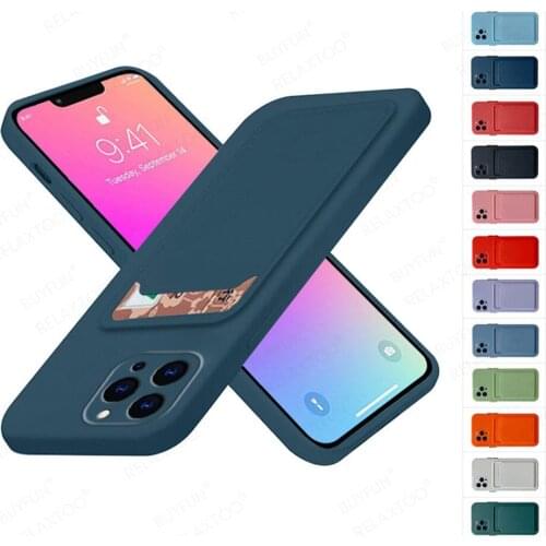 Silicone Soft TPU Case For Iphone 13 Pro Max Aifon Aiphone I Phone 13 Mini 13Pro 13Mini Camera Protect Card Wallet Cover Coque