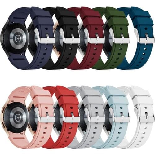 Curved End Silicone Band For Samsung Galaxy Watch 4 classic 46mm 42mm Strap For Galaxy Watch4 44mm 40mm Replacement Watchbands