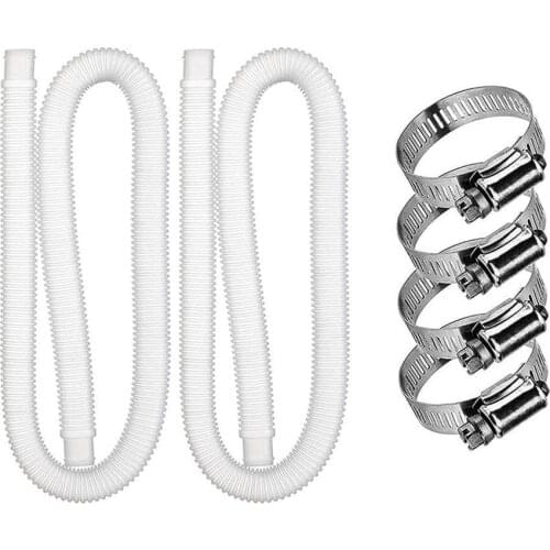 Swimming Pool Replacement Hose and Clamp Pool Filter Pump Replacement Hose Compatible for 300GPH 330GPH Pump