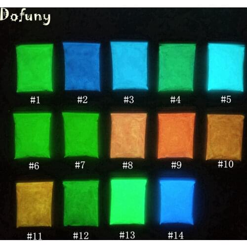 Mixed 5 colors Luminous Powder,Phosphor Pigment Powder Glow in Dark Powder Dust For paint,Print,Nail Polish Decoration 250g