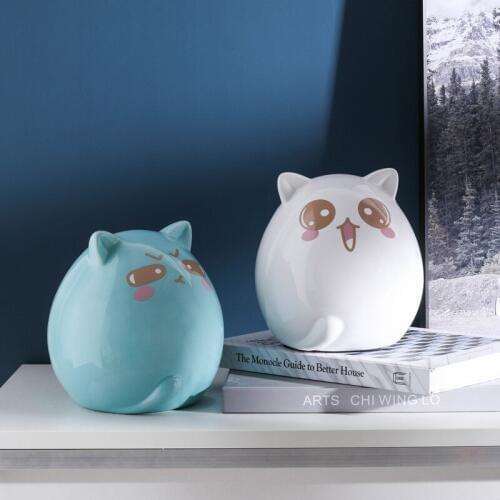 Save Money Box Cash Ceramic Piggy Bank Kid Moneybox Cute Safe Piggy Bank for Adults Paper Money Tirelire Enfant Coin Box AD50PB