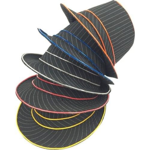 Halloween Light Up Hat EL Wire Bright LED Party Cosplay Festival Supplies Glowing Cap Cowboy Jazz Cap