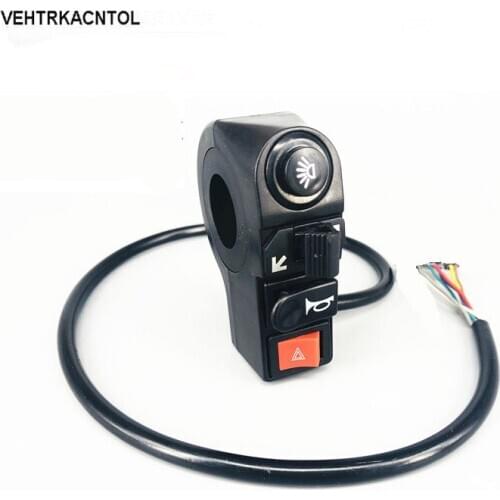 VEHTRKACNTOL 4 Functions Dirt Bike Motorcycle Horn, Headlight, Turn Light Flash Light Switch Assembly