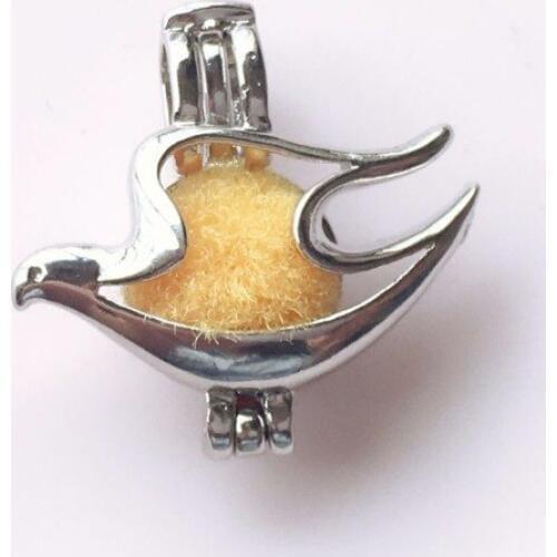 10pc Locket essential oil small swallow felt ball diffuser cage filigree hollow hollow necklace ladies gift heart shape