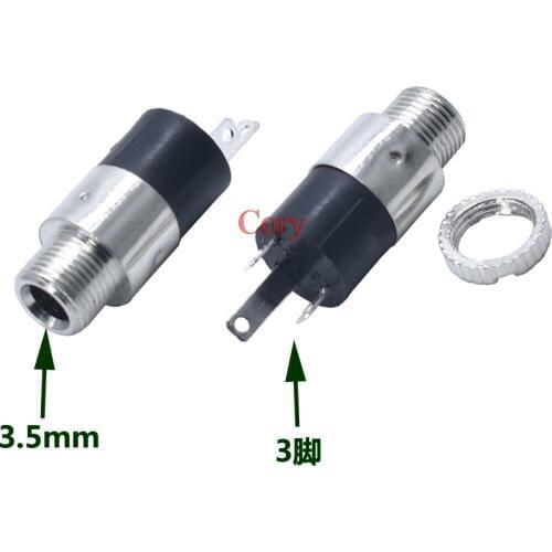 10Pcs PJ392 3.5mm Stereo Female Sockect Jack with Screw 3.5 Audio Headphone used for mobile phone,MP3/MP4 player CZYC