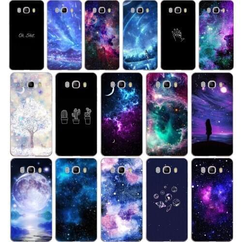 295FG sky Space planet Black Soft Silicone Tpu Cover phone Case for Samsung j3 j5 j7 2016 2017 j330 j2 j6 Plus 2018