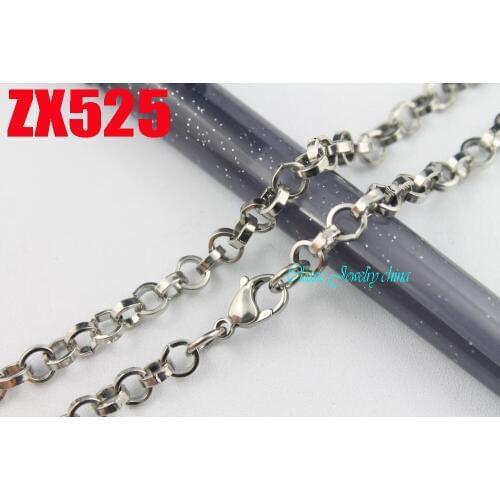 3.2mm fat rolo chain stainless steel necklace fashion Sweater chain punk jewelry 20pcs ZX525
