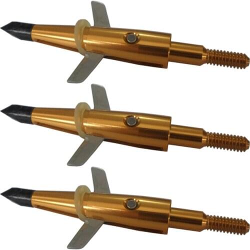 3Pcs Yellow Swhacker Broadheads 2 Blade 1.7Cut 100Grain for Bows and Arrows Hunting