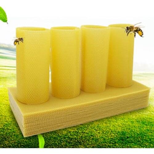 30pcs Honeycomb Wax Frames Beehive Base Sheets Beekeeping Foundation ATT