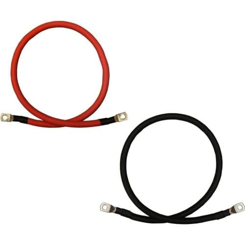 4 AWG Gauge Red + Black Pure Copper Battery Inverter Cables Solar, RV, Car, Boat 1 ft. 2 ft