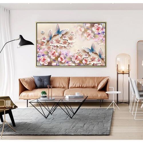 Embroidery 5d Diy Diamond Painting Custom Butterfly Flower Diamond Jewelry Cross Stitch Rhinestone Needlework Craft Home De