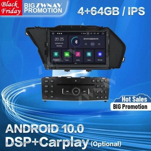 64GB DSP Carplay For Mercedes Benz GLK X204 GLK300 GLK350 Android 10.0 GPS NAVIGATION Auto Audio Stereo Radio Recorder Head Unit