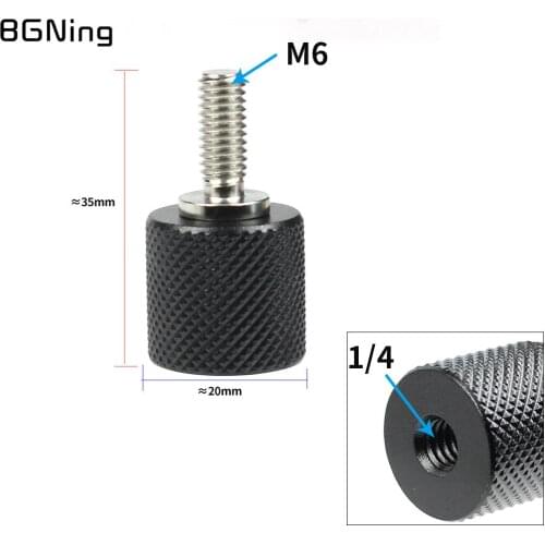 BGNing 1/4" inch Female to M6 Unit Male Convert Screw Adapter for DSLR SLR Rod Rail System Camera Tripod Photography Accessories