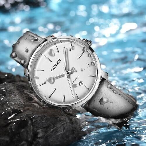 CADISEN Mens Mechanical watches top brand Luxury automatic watch men Sapphire mirror Japan MIYOTA 8215 Relogio Masculino 2020