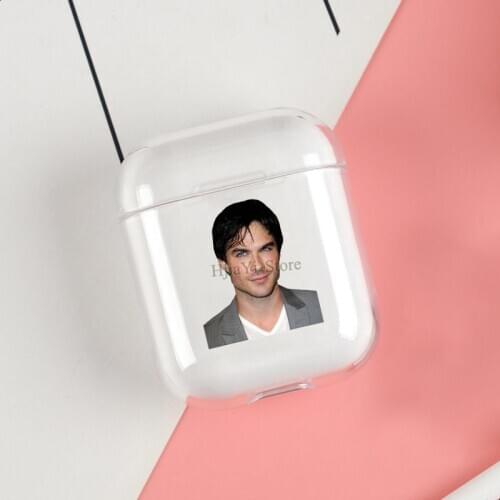Ian Somerhalder Vampire Diaries Cool Cases For Apple AirPods 1 2 Case Clear Wireless Bluetooth Earphone Case Protective Shell