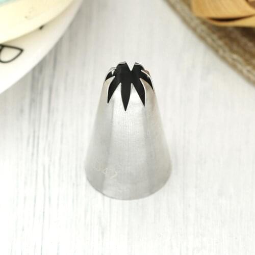 #D42 Piping Nozzle Cake Decorating Drop Flower Closed Star Cream Icing Tips Paste Icing Tips Medium Size For DIY Meringue