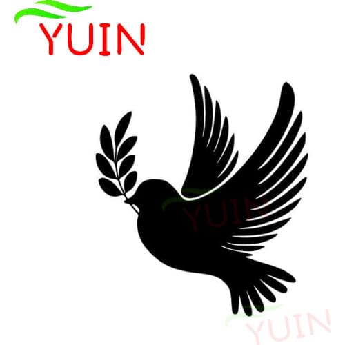 Dove World Peace Classic Decal Fashion Window Decoration PVC Waterproof Sunscreen Car Sticker Black/White/Red/Laser/Silver