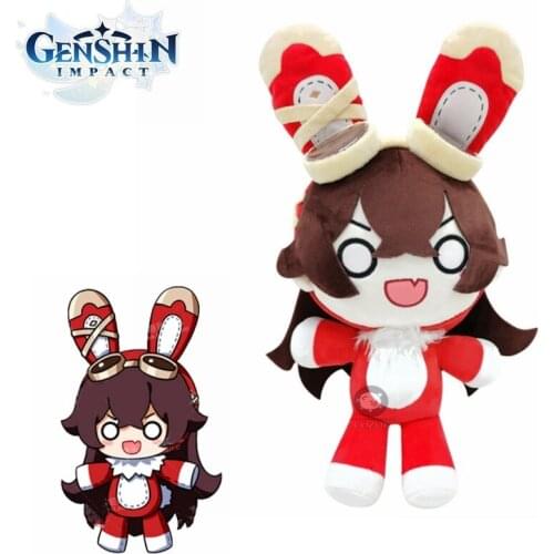 Game Genshin Impact Amber Cute Rabbit Plush Doll Stuffed Toy Anime Wind Ice Slime Cute Cosplay Cartoon Pillow