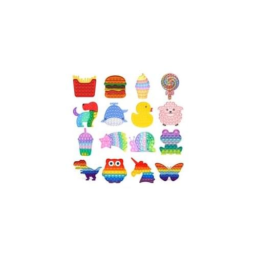 Figet Simple Dimple Toy Keychain Ring Anti-stress Board Autism Educational Toy Fidget Sensory Toy Mini поп ит Pops Push Bubble