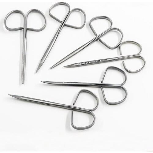 Tiangong Eye Peeling Twisted Handle Small Scissors Tissue Scissors Plastic Blunt Scissors Double Eyelid Eye Bag Fine Separation