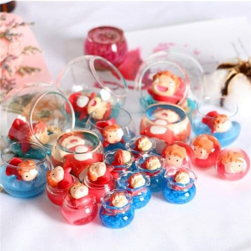 1:12 Dollhouse Creative Mini Goldfish Bowl Miniature Toy Model for Doll House Furniture Decoration Accessories