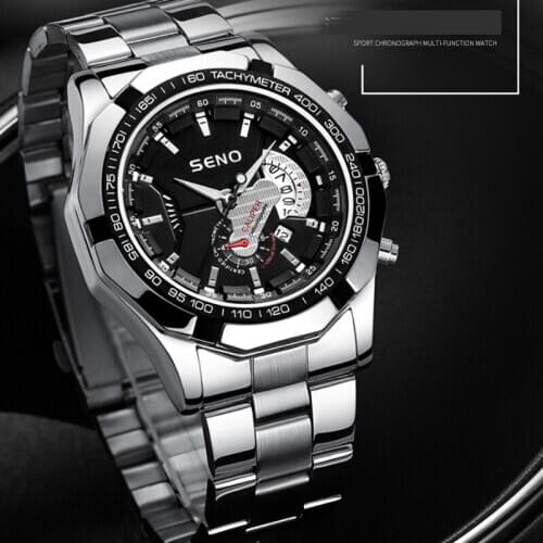 Mens fashion waterproof calendar hollow out luminous leisure business non mechanical transport to multi-functional Watch