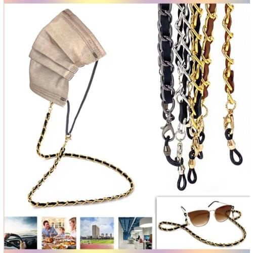 New Sunglasses Chains Leather Mask Lanyard Anti-lost Hanging Rope Face Mask Glasses Holder