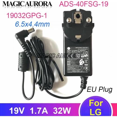 New EU Plug ADS-40FSG-19 19032GPG-1 AC DC Adapter Power Supply For LG LED LCD Monitor E2249 E2242C E1948S EAY62790006 Charger