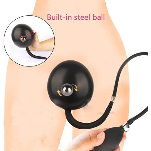 Sex Shop Huge Inflatable Anal Plug Dildo Vibrators Prostate Massage Anal Masturbator Dilator Expandable 12CM Sex Toys for woman