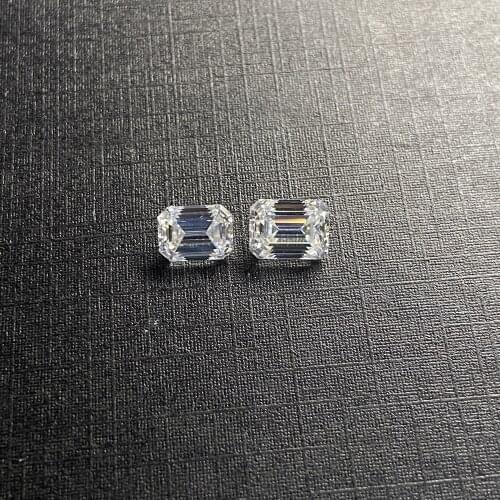 Lab Created Emerald Cut 5*7mm 1ct VVS D Moissanite Diamond Super White Stone For Jewelry Making