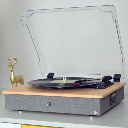 Retro radio phonograph,European style living room LP vinyl record player , small household Bluetooth old-fashioned turntable