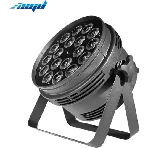 ASGD DJ Disco Party Stage Led Spotlight Music RGBW 4in1 Uplighting 18x12W Par Light Aluminum Nightclub Bar Event Wash Lighting
